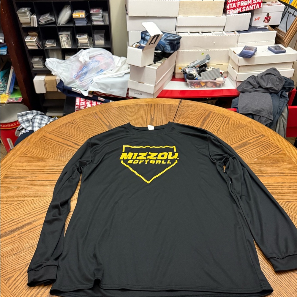 C2 Sport  Missouri Softball Black Long Sleeve Dri Fot style T-Shirt XL